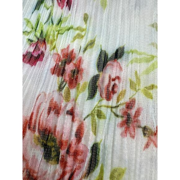 Anthropologie Lapis Floral Pleated Mesh Midi Dress NWT Size M - Picture 6 of 12